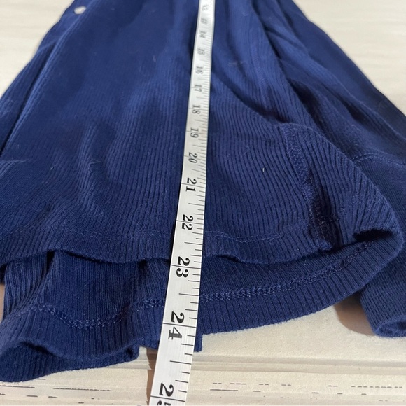 Victoria's Secret Navy Button Long Sleeve Ribbed Henley Top Small Y2K Preppy - Picture 9 of 9